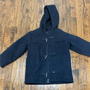 Boys Old Navy Navy Peacoat hooded fleece lined jacket size 5T